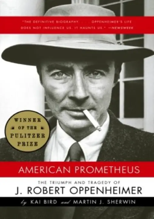 american-prometheus-the-triumph-and-tragedy-of-j-robert-oppenheimer-by-kai-bird-martin-j-sherwin_69eefa0828398 خرید و دانلود نسخه کامل کتاب صوتی انگلیسی پرومته آمریکایی: پیروزی و تراژدی جی. رابرت اوپنهایمر، اثر کای برد, مارتین جی. شروین American Prometheus: The Triumph and Tragedy of J. Robert Oppenheimer by Kai Bird, Martin J. Sherwin - تصویر 1