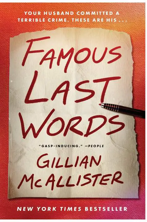 famous-last-words-by-gillian-mcallister_6a18514e37482 خرید و دانلود نسخه کامل کتاب صوتی انگلیسی کلماتِ آخر، اثر جیلیان مکآلیستر Famous Last Words by Gillian McAllister - تصویر 1