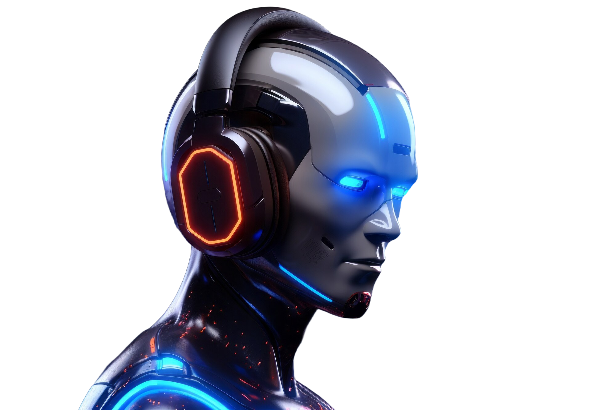 futuristic-robot-listening-music-headphones-b خرید و دانلود نسخه کامل ربات ترید طلا - تصویر 1