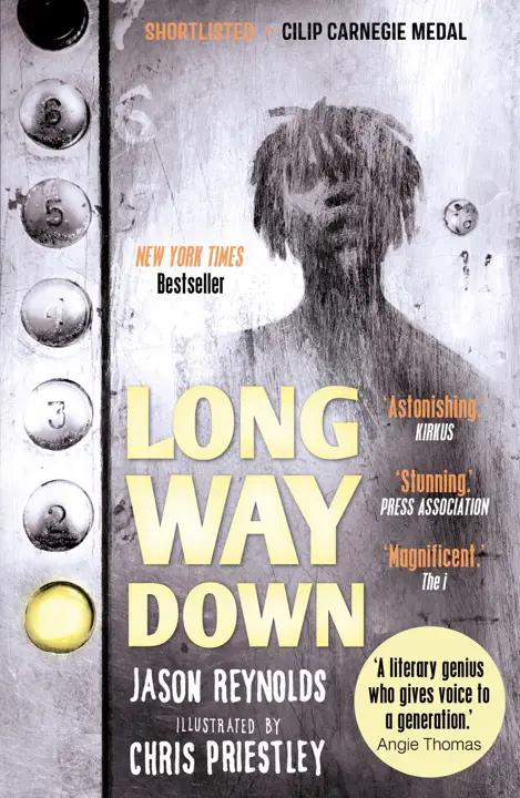 long-way-down-by-jason-reynolds_69f195e5769f8 خرید و دانلود نسخه کامل کتاب صوتی انگلیسی مسیر طولانی رو به پایین، اثر جیسون رینولدز Long Way Down by Jason Reynolds - تصویر 1