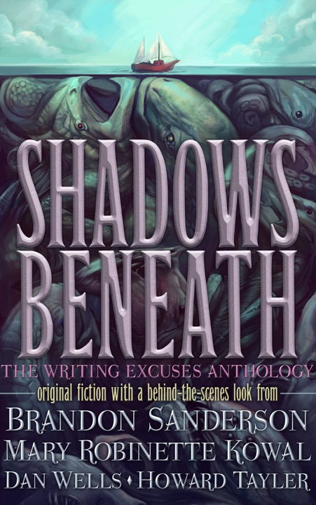 shadows-beneath-the-writing-excuses-anthology-by-brandon-sanderson-dan-wells-howard-tayler-mary-robinette-kowal_69ff23cfc0690 خرید و دانلود نسخه کامل کتاب صوتی انگلیسی سایههای زیرین، اثر برندن سندرسون, مری رابینت کوال, دن ولز, هوارد تیلر Shadows Beneath: The Writing Excuses Anthology by Brandon Sanderson, Dan Wells, Howard Tayler, Mary Robinette Kowal - تصویر 1