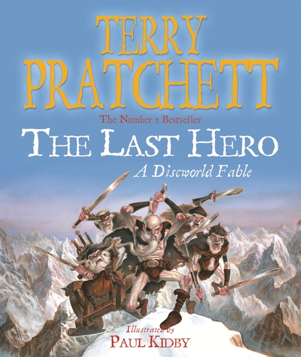the-last-hero-by-terry-pratchett_6a083e0f11855 خرید و دانلود نسخه کامل کتاب صوتی انگلیسی آخرین قهرمان، اثر تری پرچت (از مجموعهی دیسکورلد, رینسویند) The Last Hero by Terry Pratchett - تصویر 1