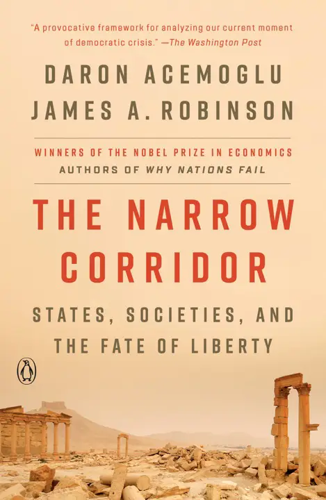 the-narrow-corridor-by-daron-acemoglu-james-a-robinson_6a16b2ba95b68 خرید و دانلود نسخه کامل کتاب صوتی انگلیسی دالان باریک، اثر دارون عجماغلو, جیمز رابینسون The Narrow Corridor by Daron Acemoglu, James A. Robinson - تصویر 1