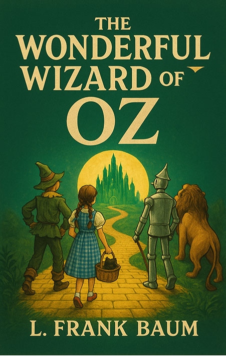 the-wonderful-wizard-of-oz-by-l-frank-baum_6a089fdd7185a خرید و دانلود نسخه کامل کتاب صوتی انگلیسی جادوگر شگفتانگیز شهر اُز، اثر ال. فرانک بام (از مجموعهی سرزمین اُز) The Wonderful Wizard of Oz by L. Frank Baum - تصویر 1