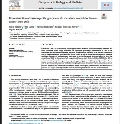 خرید و دانلود نسخه کامل مقاله Reconstruction of tissue-specific genome-scale metabolic models for human cancer stem cells