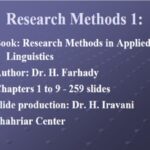 خرید و دانلود نسخه کامل کتاب Research Methods in Applied Linguistics 1 & 2 نویسنده حسین فرهادی نسخه انگلیسی و فارسی