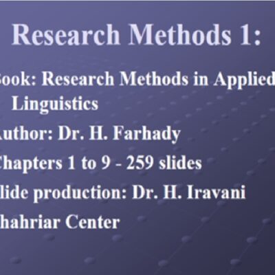 خرید و دانلود نسخه کامل کتاب Research Methods in Applied Linguistics 1 & 2 نویسنده حسین فرهادی نسخه انگلیسی و فارسی