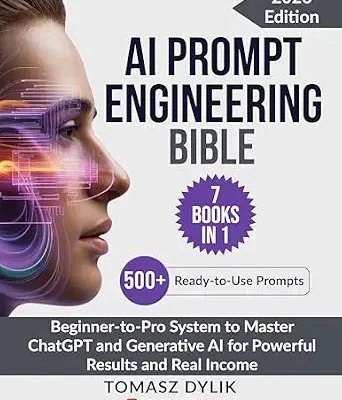 خرید و دانلود نسخه کامل کتاب AI Prompt Engineering Bible (7 Books in 1): Beginner-to-Pro System to Master ChatGPT and Generative AI for Powerful Results and Real Income (The Generative AI Creator Series)