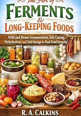 خرید و دانلود نسخه کامل کتاب The Art of Ferments & Long-Keeping Foods: Wild and Home Fermentation, Salt Curing, Dehydration, and Cold Storage for Real Food Security